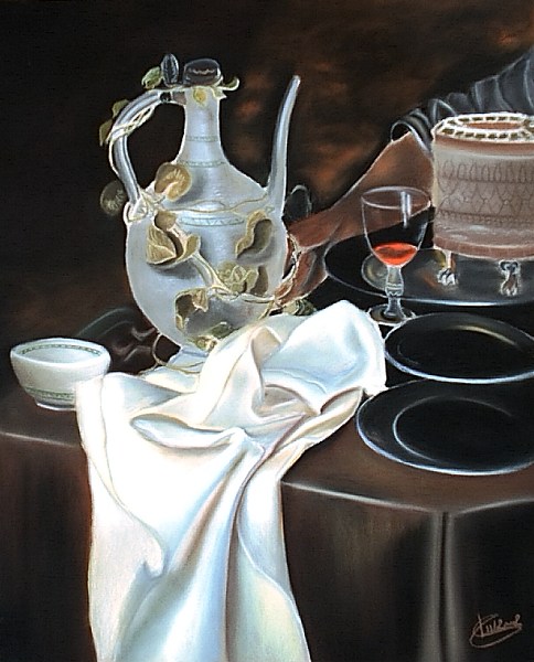 028 Scene de Table.jpg - Table (50x65 cm)   &nbsp;Vendu&nbsp; 